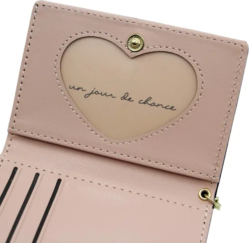 Miniatura 7 de Bonita cartera de gato para niñas y adolescentes, niños y mujeres, delgada de tres pliegues, tarjetero organizador con colgante de pata
