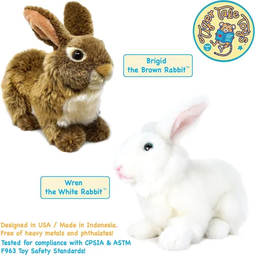 Miniatura 8 de TigerHart Brigid The Brown Rabbit - Conejito de peluche de 10 pulgadas