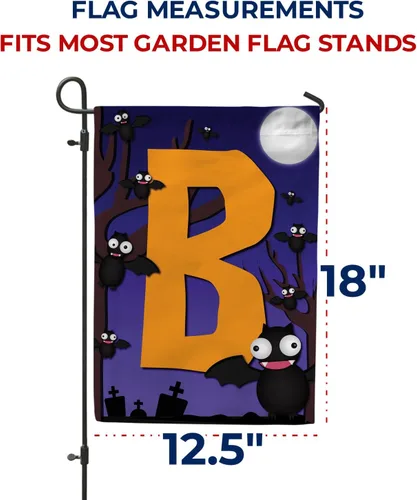 Miniatura 7 de Bandera de jardín con monograma de América Forever de 12.5 x 18 pulgadas, letra B, de doble cara, banderas pequeñas para exteriores, fiestas, patio