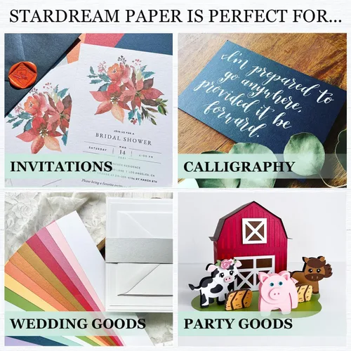 Miniatura 5 de Kunzite stardream metálico Cardstock 8.5" x 11" Premium – 105 Lb. Cover/284 GSM 25 hojas de cartulina almacén Kunzita púrpura claro