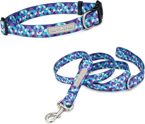 Miniatura 69 de Lucky Love Dog - Collar de perro ajustable con hebilla de fácil clic para los grandes, duradero y cómodo para perros machos y hembras, collar
