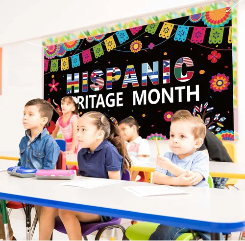 Miniatura 3 de Decoraciones del mes de la herencia hispana, pancarta latinoamericana, decoraciones para el aula española, decoraciones del mes nacional