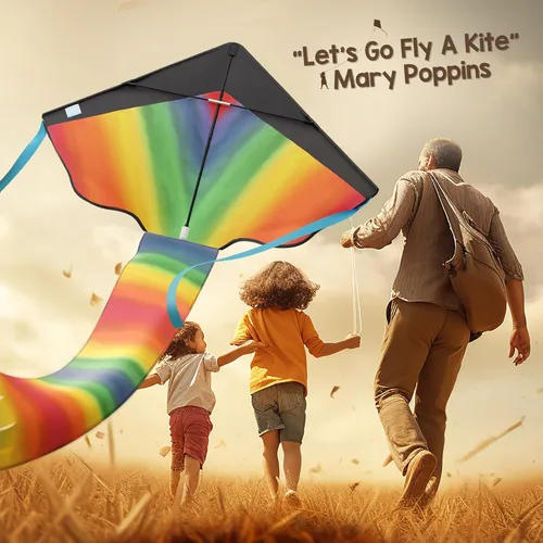 Miniatura 4 de Cometa arcoíris grande de 42 pulgadas para niños y adultos, fácil de montar y volar, cometas grandes para niños de 4 a 8, 8 a 12, 3 a 5 años. La