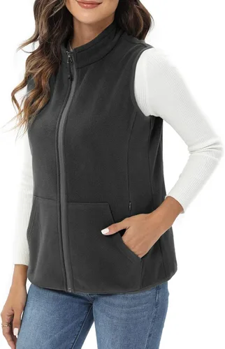 Miniatura 3 de Xeoxarel Chaleco de forro polar para mujer con 6 bolsillos XS-2XL