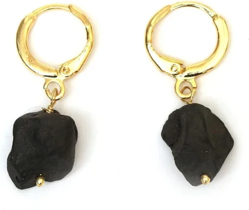 Miniatura 60 de Gempires Handmade Gemstone Hoop Earrings Raw Crystal Dangle Jewelry Hypoallergenic Gold Plated Lightweight Elegant Jewelry Gifts For Women