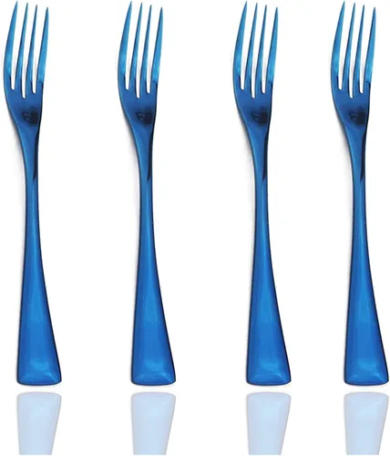 Miniatura 8 de JASHII Juego de cubiertos de 20 piezas de acero inoxidable multicolor para 4, utensilios de comida, incluye tenedores, cuchillos, cucharas, aptos