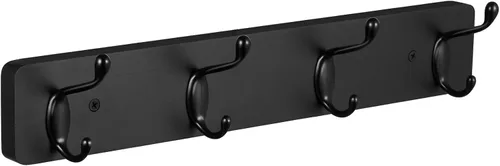 OUTNILI Ganchos de pared resistentes para colgar abrigos, colgador de pared negro para chaquetas, sombreros, toallas, bolsos, correas de perro,