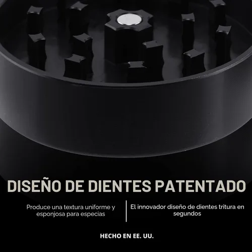 Miniatura 6 de Santa Cruz Shredder Molinillo de hierbas de 3 piezas mediano 2 1/8" agarre superior y aluminio (negro)