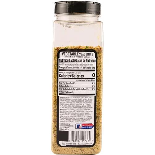 Miniatura 21 de McCormick Grill Mates - Condimento de verduras, 20 onzas - Un envase de 20 onzas de mezcla de condimento para verduras con una mezcla premium