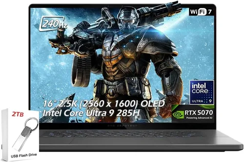 ASUS ROG Zephyrus G16 16" 2.5K OLED 240Hz - Laptop para juegos, Intel Core Ultra 9 285H, RTX5070, 16GB LPDDR5X 1TB SSD, Wi-Fi7, KB retroiluminada,