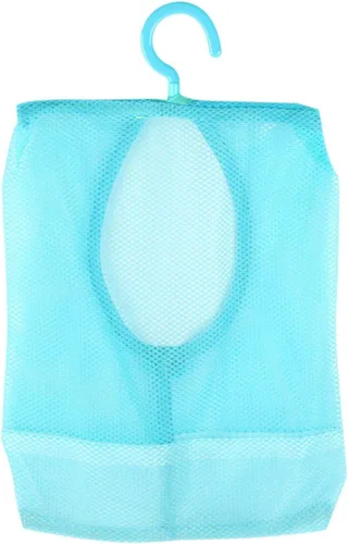 Miniatura 8 de Bolsa de malla colgante con colgador, bolsa de malla para colgar calcetines, ropa interior, bolsa organizadora de malla para baño, armario, Azul