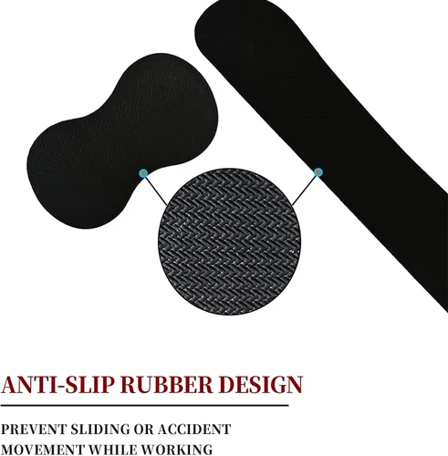 Miniatura 4 de Juego de reposamuñecas para teclado y mouse pad con posavasos, espuma viscoelástica, alivio del dolor fácil de escribir, juego de 4 almohadillas