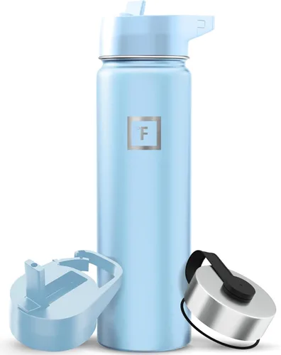 Miniatura 10 de IRON °FLASK Frasco de hidratación para acampar y senderismo con pajilla, botella de agua deportiva de acero inoxidable con aislamiento de boca