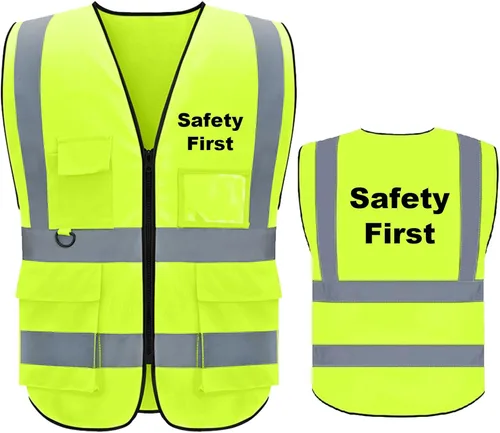 Miniatura 8 de BeautyWill Security Safety Vest High Visibility Reflective Ansi Class 2 Hi Vis Construction Workwear Safety Apperal