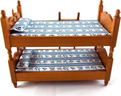 Miniatura 2 de Litera en miniatura con escalera para casa de muñecas