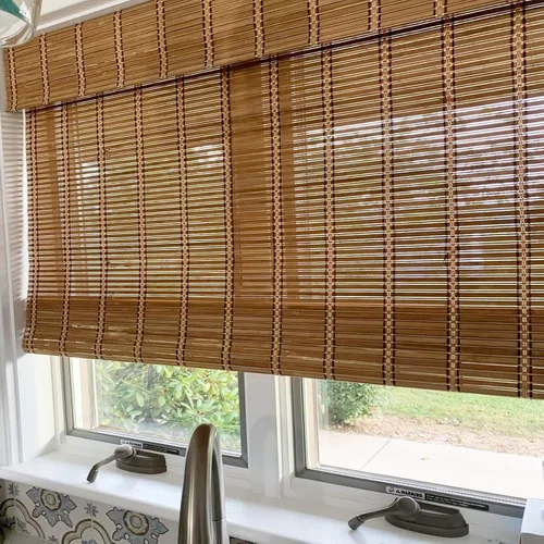 Miniatura 7 de Sunbox Persiana Romana de Bambú Inalámbrica, Persianas Romanas de Madera Tejida, Persianas de Bambú Natural con Filtrado de Luz para Ventanas