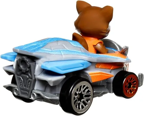 Miniatura 3 de Hot Wheels RacerVerse - Vehículo fundido a presión con conductor de mapache cohete escala 1:64