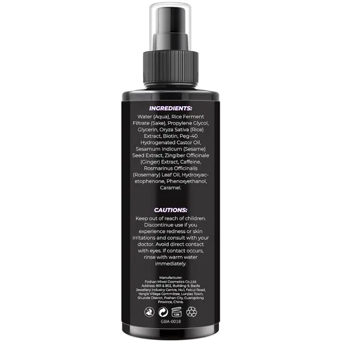 Miniatura 8 de GIFBEA Spray orgánico de suero para el crecimiento del cabello con agua de arroz negro, 5 onzas líquidas, aroma de romero, para todo