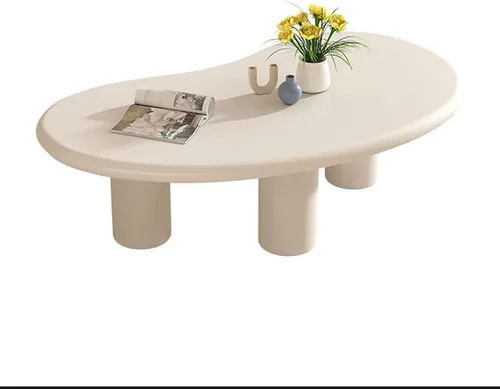 Mesa auxiliar irregular de dibujos animados multifunción, bonita mesa auxiliar blanca para interiores, decoración moderna y minimalista para