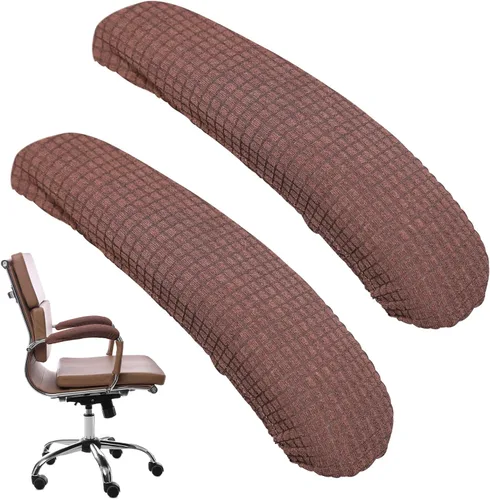 Miniatura 10 de Vin Beauty Fundas para reposabrazos de silla de oficina, 2 piezas, Fundas removibles para reposabrazos de oficina, Fundas elásticas para Negro