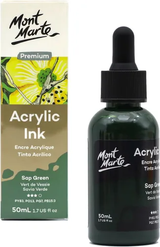 Miniatura 12 de Mont Marte Tinta Acrílica Premium 12 piezas x 20 ml (0,7 fl.oz. EE.UU.), Tintas acrílicas para artistas, colores esenciales, ideal para aerógrafo