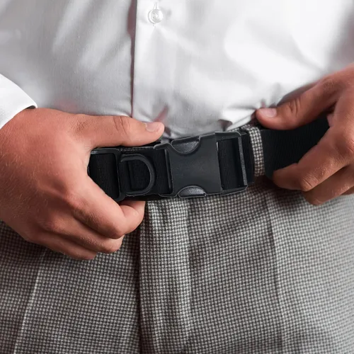 Miniatura 5 de TXIN Cinturón táctico, cinturón militar de nailon para hombre con hebilla ajustable de liberación rápida, color negro