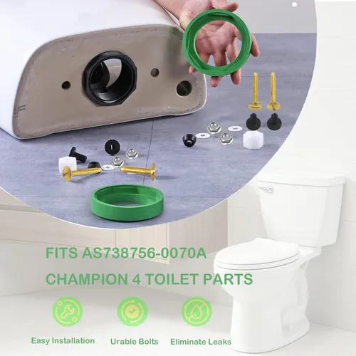 Miniatura 6 de Kit de acoplamiento de tanque de inodoro de 3 pulgadas a taza, compatible con piezas de inodoro American Standard Champion 4 AS738756-0070A, incluye