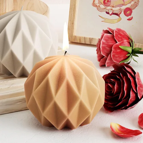 Miniatura 4 de Molde de bola de diamante para velas, moldes de silicona de fundición de resina para decoración del hogar y fabricación de velas, molde en espiral