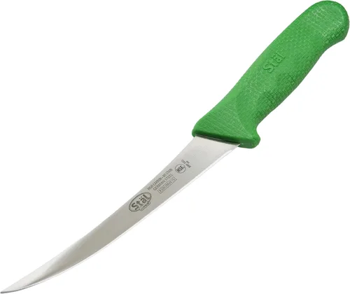 Miniatura 3 de Winco KWP-60G Stäl - Cuchillo de deshuesar para cubiertos con sello de 6 pies, hoja de acero inoxidable flexible, mango de plástico verde