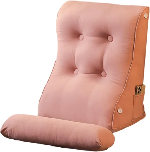 Miniatura 13 de Almohada de lectura triangular con cuña para cabecero y reposo de cama, cojín de apoyo para la espalda para leer, jugar, ver la televisión