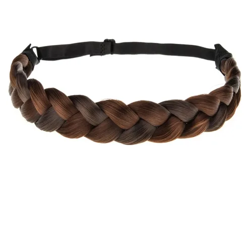 Miniatura 8 de Diadema trenzada para mujer, 3 hebras, sintéticas, trenzadas, diademas elásticas para el cabello, accesorios para el cabello a la moda