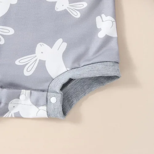 Miniatura 5 de Mameluco de manga corta para bebé niño y bebé, overol de huevo de Pascua, overol de primavera y verano