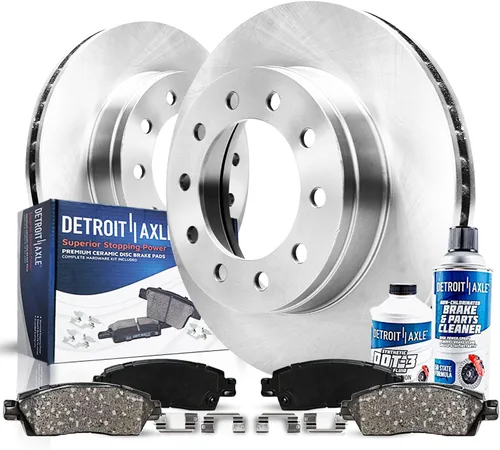 Detroit Axle - Kit de freno trasero para Lincoln Town Car 2003-2011 [Sedán] Rotores de freno de disco pastillas de freno de cerámica con hardware