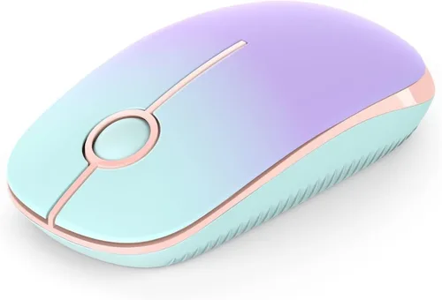 Miniatura 28 de VssoPlor Ratón Inalámbrico 2.4G, Ratón Portátil Delgado para Computadora Portátil con Receptor Nano, Ratón Óptico Silencioso para Notebook, PC
