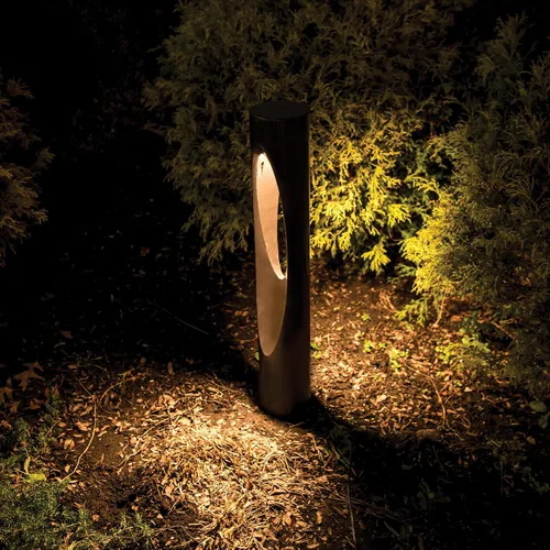 Miniatura 6 de Iluminación de paisaje WAC, Scoop LED 12V bolardo luz 2700K en negro