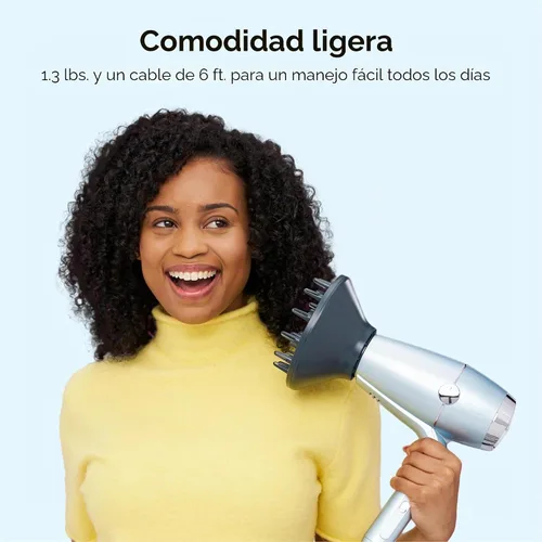 Miniatura 5 de INFINITI PRO CONAIR SmoothWrap Secador de Cabello, Secador con Accesorios Difusor y Concentrador, Tecnología Avanzada de Plasma y Cerámica para Menta