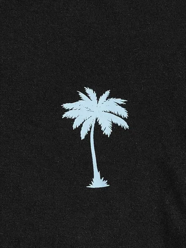 Miniatura 48 de GORGLITTER Conjunto de 2 piezas de camiseta gráfica de manga corta para hombre, estampado hawaiano con cordón y pantalones cortos