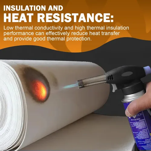 Miniatura 2 de Papel de junta de alta temperatura, material de junta de horno de fibra de cerámica, hoja de chimenea de aislamiento para estufa de pellets, estufa