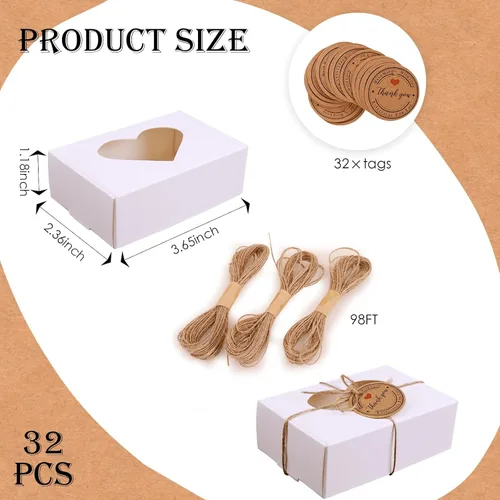 Miniatura 2 de 32 PCS cajas de jabón blancas Blanco