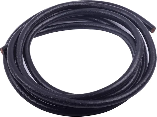 Miniatura 43 de KONMAY Cordón redondo de cuero real de 0.039 pulgadas, cordón de cuero negro de 25 yardas para hacer joyas, collares, pulseras y manualidades