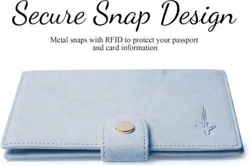 Miniatura 3 de Portapasaportes de cuero auténtico para pasaporte, con bloqueo Rfid - con compartimento para documentos de identificación