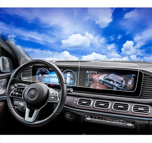 El protector de pantalla para Mercedes Benz GLE 2024 2025 2026 es dividido para 2020-2023 2024 Mercedes Benz GLE GLS 350 450 2018-2023 AMG GT de 4
