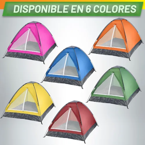 Miniatura 8 de 2 Person Camping Tent with Rain Fly and Carrying Bag - Lightweight Outdoor Pop Up Tents for Camping Essentials, Music Festivals, Backpacking, Naranja