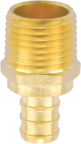 Miniatura 2 de Litorange Latón sin plomo 1/2" x 1/2" NPT paquete de 4 adaptadores PEX hembra y macho roscados para engarzado