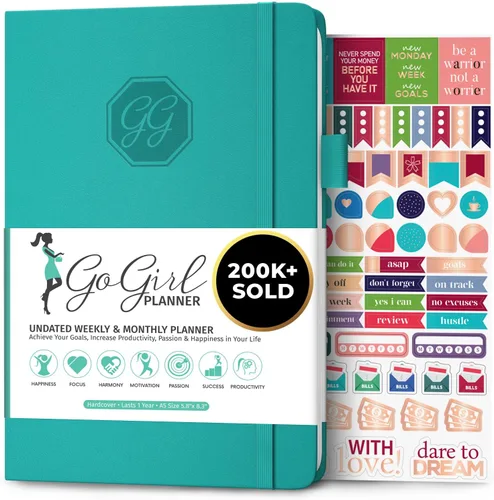 Miniatura 18 de GoGirl Agenda y organizador para mujer – Agenda semanal tamaño A5, diario de objetivos y agenda para mejorar la gestión del tiempo, la productividad
