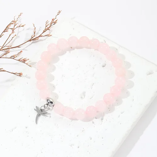 Miniatura 2 de Regalos para mujeres, pulseras de libélula, colibrí, mariquita, perezoso, 0.315 pulgadas, piedra natural, curativa, pulseras de relajación