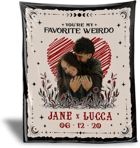 Miniatura 7 de Manta Personalizada de Fotos y Mensajes Collage Manta Throw - Perfecta para el Día de San Valentín para Ella, Él, Amigos - Foto Personalizada