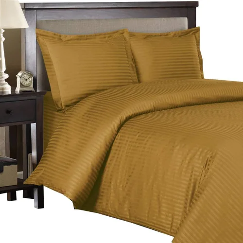 Miniatura 13 de Royal Hotel Bedding Fundas de edredón a rayas, 100% algodón, suave y transpirable, 300 hilos, juego de funda de edredón de 3 piezas con cierre