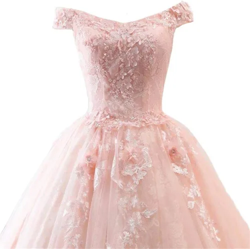 Miniatura 6 de Dydsz Vestidos de quinceañera florales con hombros descubiertos para mujer, vestido de fiesta de graduación Sweet 15 16