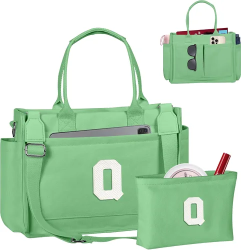 Miniatura 48 de Easter Basket Stuffers, Initial Tote Bag with Makeup Bag, Birthday Gifts for Women, Teen Girl Gifts Trendy Stuff